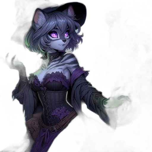 mask, dress, staff, creature transparent PNG cut-out