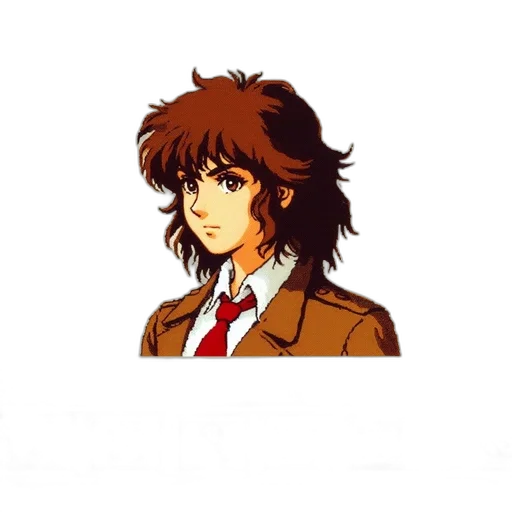 jacket, hair, face, staff transparent PNG cut-out