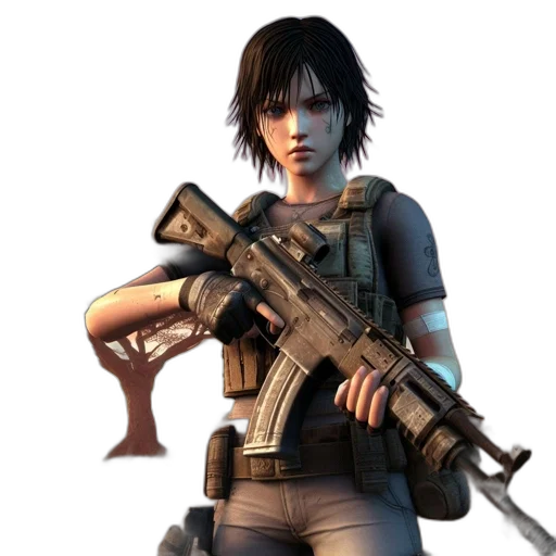 weapon, concept art, 3d render, cyberpunk transparent PNG cut-out