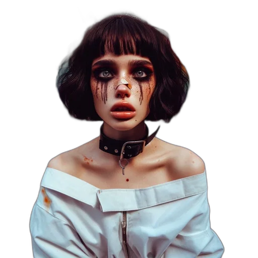 face, mask, dress, creature transparent PNG cut-out