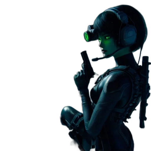 robot, weapon, cyberpunk, concept art transparent PNG cut-out