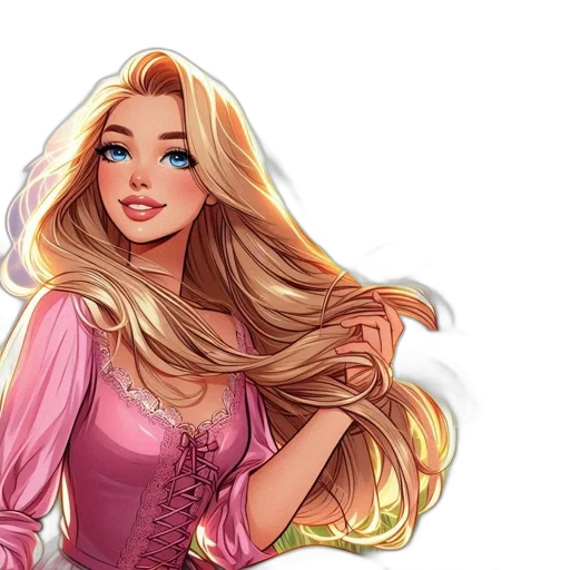dress, fantasy art, cartoon, comic book art transparent PNG cut-out
