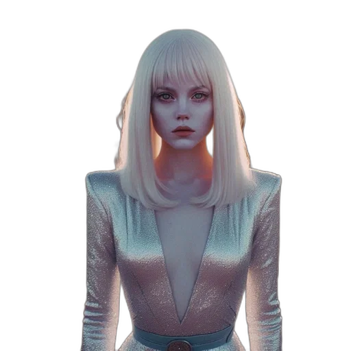 jacket, dress, robot, hair transparent PNG cut-out