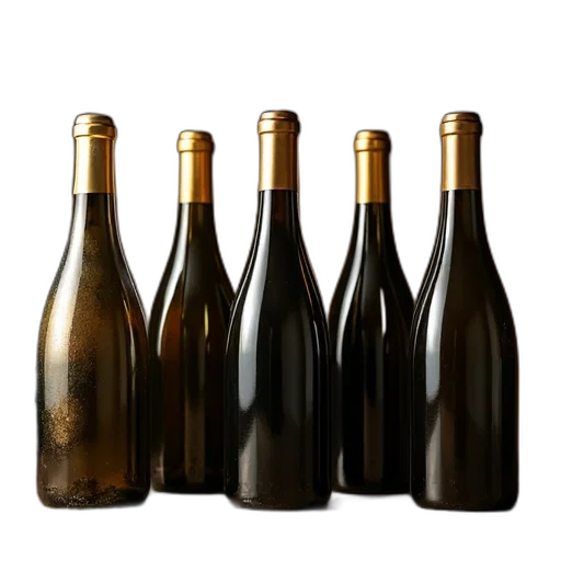 bottle, 3d render, earth tones, golden transparent PNG cut-out