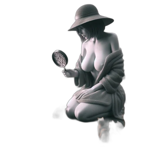 hat, dress, jewelry, staff transparent PNG cut-out