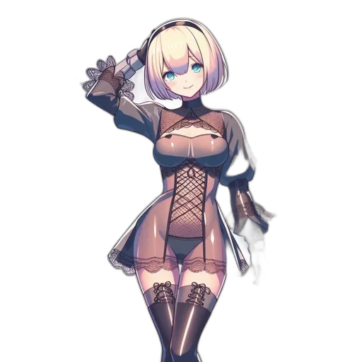 dress, staff, robot, weapon transparent PNG cut-out