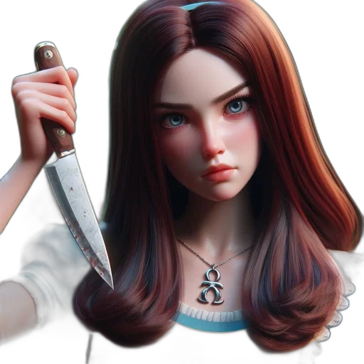 hair, sword, staff, jewelry transparent PNG cut-out