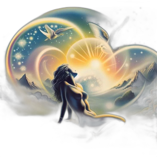 dragon, fantasy art, concept art, watercolor transparent PNG cut-out
