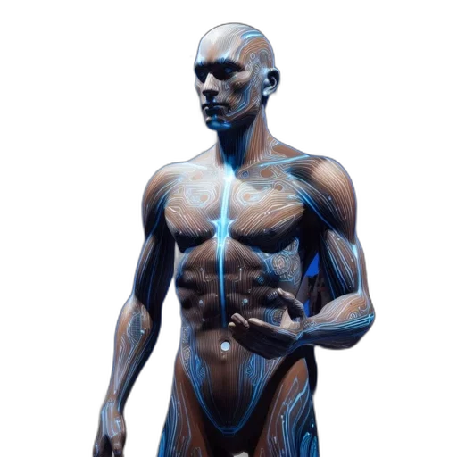 robot, creature, concept art, cyberpunk transparent PNG cut-out