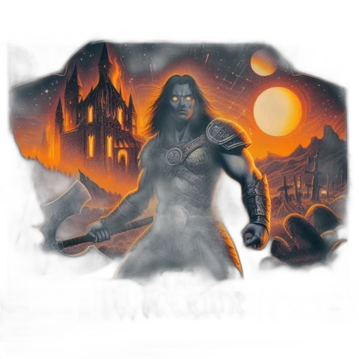 concept art, fantasy art, comic book art, watercolor transparent PNG cut-out