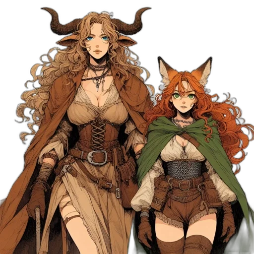 fantasy art, concept art, comic book art, anime transparent PNG cut-out