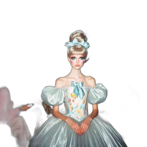 dress, jewelry, staff, crown transparent PNG cut-out