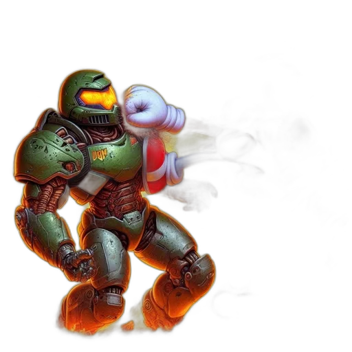 robot, weapon, concept art, pixel art transparent PNG cut-out