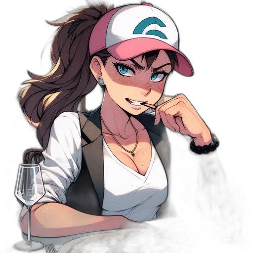 hat, staff, face, pixel art transparent PNG cut-out