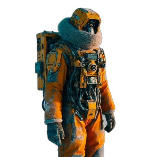 jacket, robot, creature, mask transparent PNG cut-out