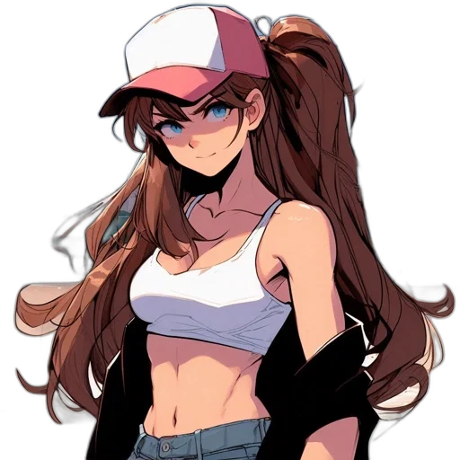 hat, staff, jacket, anime transparent PNG cut-out