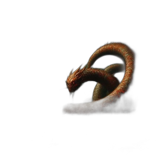 dragon, creature, staff, animal transparent PNG cut-out