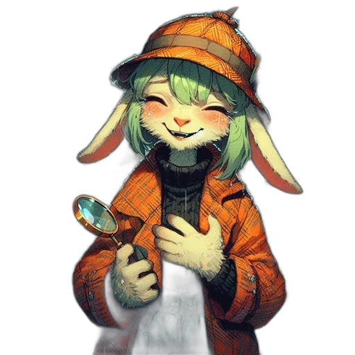 hat, staff, jacket, weapon transparent PNG cut-out