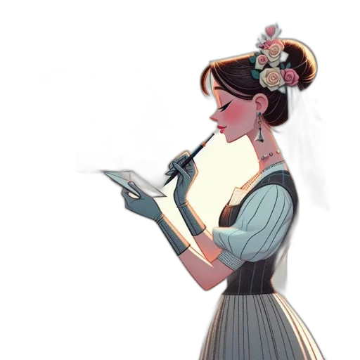 staff, dress, hat, concept art transparent PNG cut-out