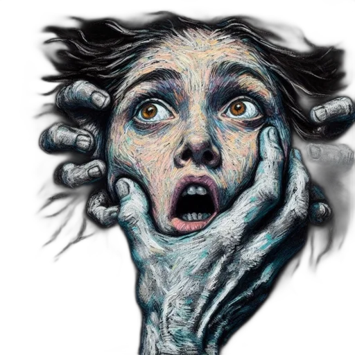 creature, face, mask, hair transparent PNG cut-out