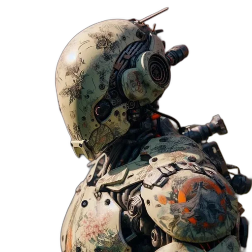 robot, weapon, mask, face transparent PNG cut-out
