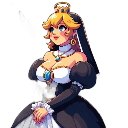 dress, crown, staff, weapon transparent PNG cut-out