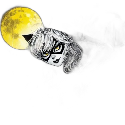 mask, face, hair, creature transparent PNG cut-out