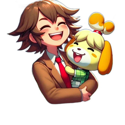 staff, animal, pixel art, anime transparent PNG cut-out