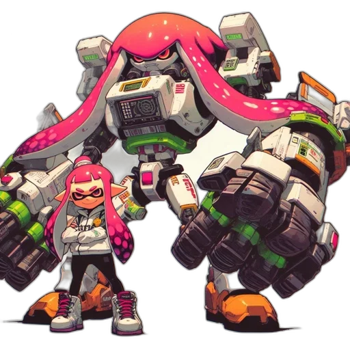 weapon, robot, concept art, 3d render transparent PNG cut-out