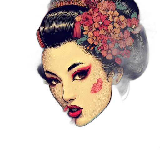 face, crown, mask, flower transparent PNG cut-out