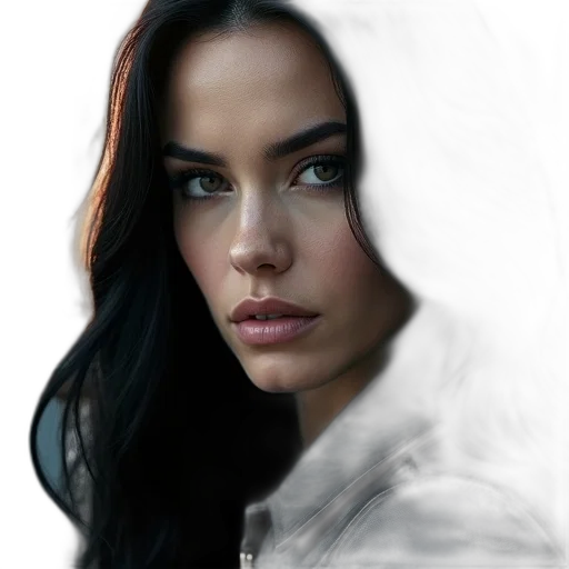 face, jacket, dragon, weapon transparent PNG cut-out