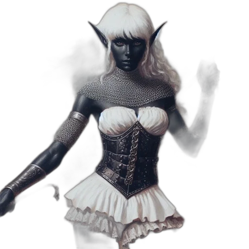 dress, creature, mask, concept art transparent PNG cut-out