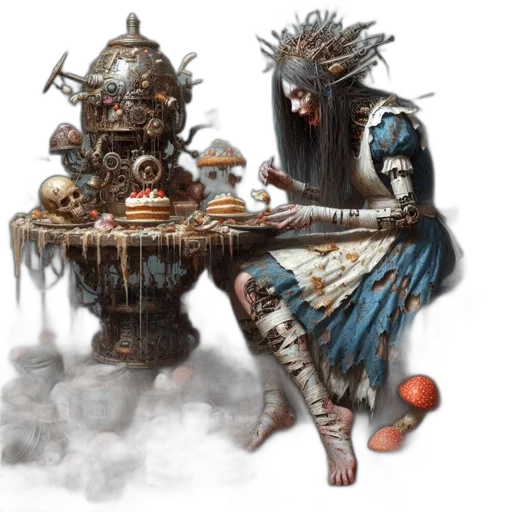 robot, food, concept art, fantasy art transparent PNG cut-out