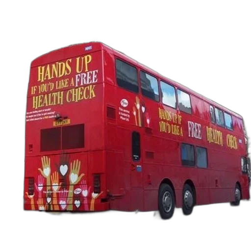 red, double-decker, bus, offers transparent PNG cut-out