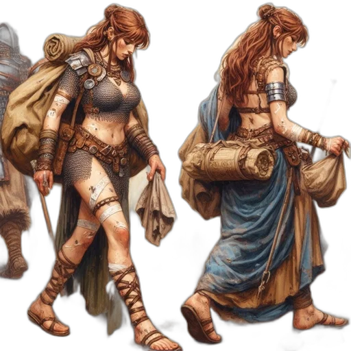 concept art, fantasy art, comic book art, watercolor transparent PNG cut-out