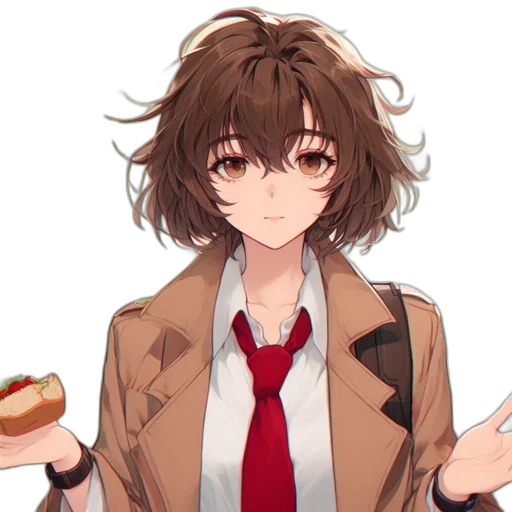 food, jacket, staff, hair transparent PNG cut-out
