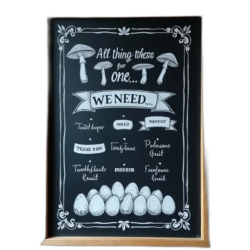food, chalkboard, sign, decorative transparent PNG cut-out