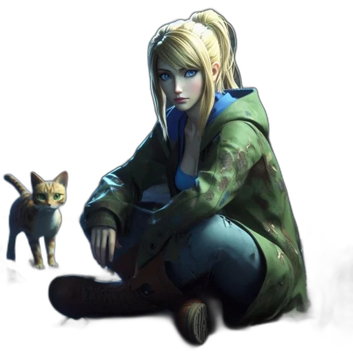 jacket, animal, concept art, cyberpunk transparent PNG cut-out
