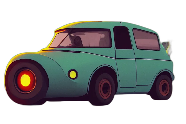 car, robot, concept art, 3d render transparent PNG cut-out