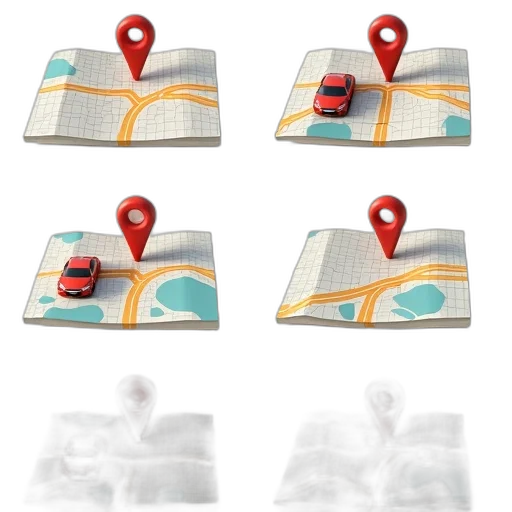 car, collection, six, square transparent PNG cut-out
