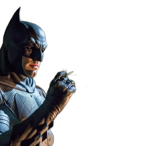 comic book art, concept art, batman-costumed, figure transparent PNG cut-out