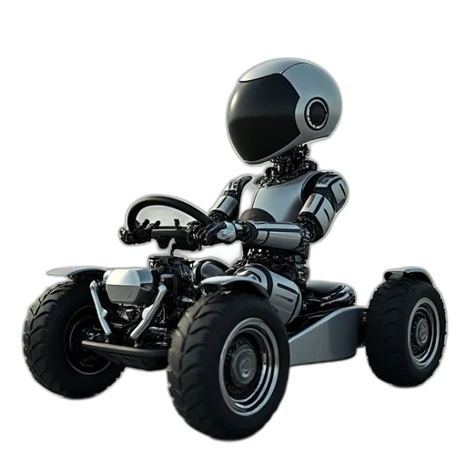 robot, car, weapon, 3d render transparent PNG cut-out