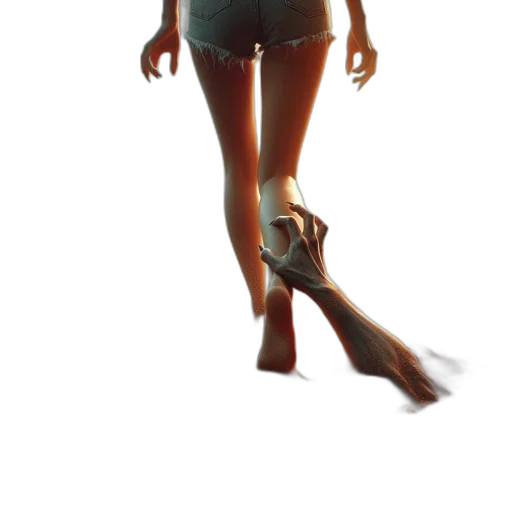 dress, creature, staff, mask transparent PNG cut-out