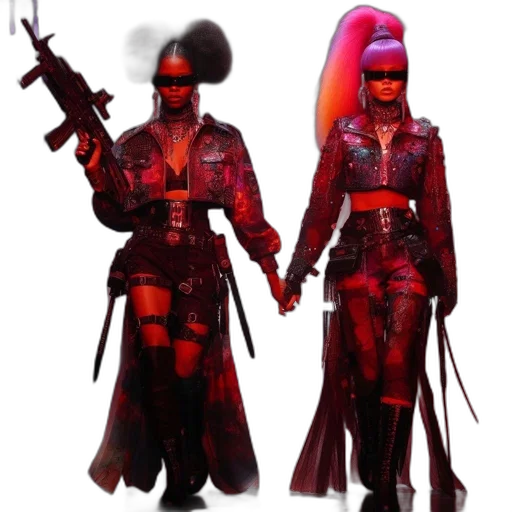 concept art, cyberpunk, 3d render, fantasy art transparent PNG cut-out