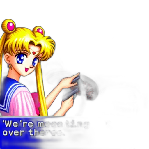 vaporwave, anime, pixel art, outer space transparent PNG cut-out
