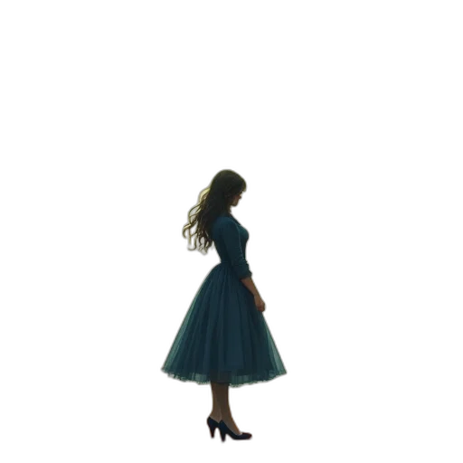 dress, hair, shoes, crown transparent PNG cut-out