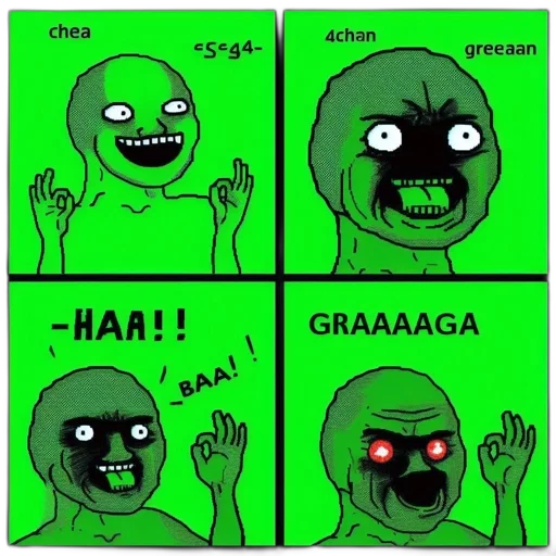 creature, four-panel, comic, strip transparent PNG cut-out