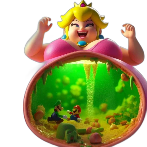 3d render, concept art, underwater, joyful transparent PNG cut-out