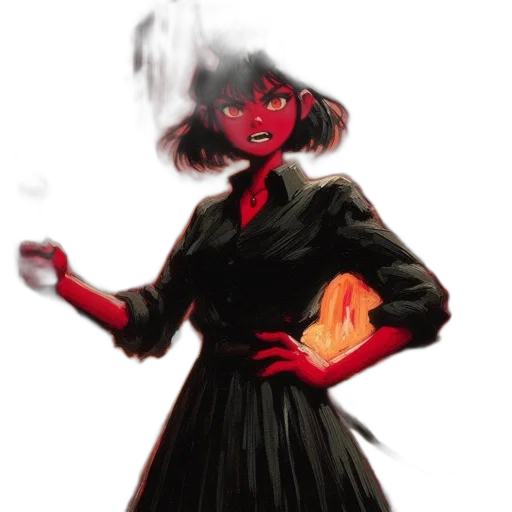 dress, mask, jacket, staff transparent PNG cut-out