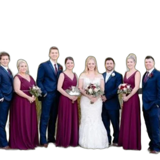staff, dress, wedding, party transparent PNG cut-out
